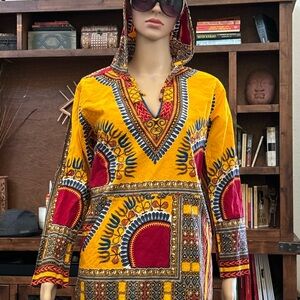 Colorful Hooded Dashiki Tunic